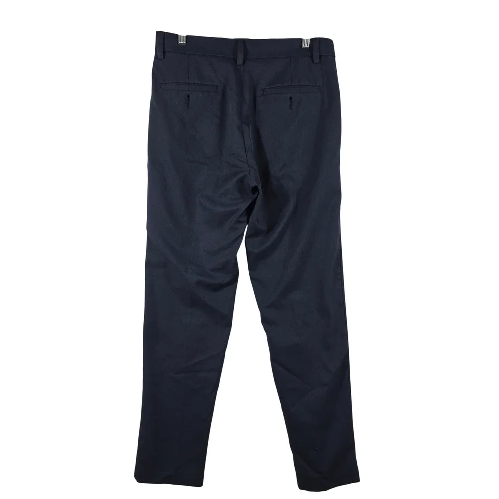 Haggar Cool Right Performance Flex Mens 32x32 Navy Blue Golf Pants
